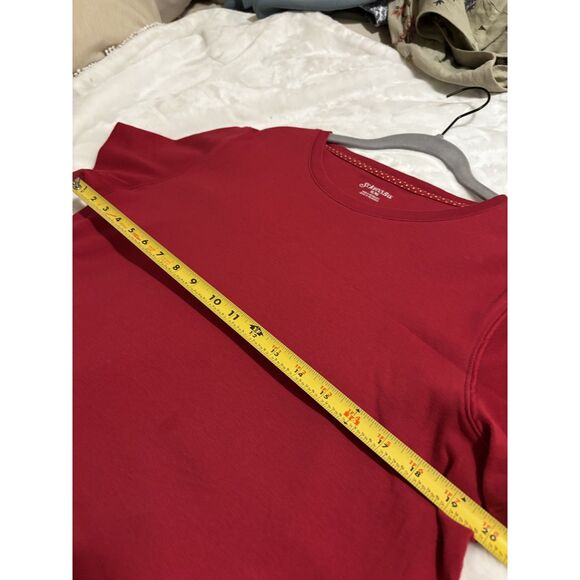 St. John’s Bay Red Short Sleeve Cotton T-Shirt Women’s XL Basic Essential Top - Picture 3 of 6